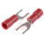 RS Pro - 6139479 - Red Vinyl M4 22 - 16AWG Insulated Crimp Spade Connector|70646238 | ChuangWei Electronics