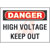 Panduit - PPS0710D73 - HIGH VOLTAGE KEEP OUT DANGER Header Polyester Adhesive Sign|70386997 | ChuangWei Electronics