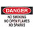 Brady - 42660 - B-555 10x14 In DANGER - No Smoking No Open Flames No Sparks|70345389 | ChuangWei Electronics