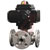 Dwyer Instruments - WE34-CTD02-T3-A - 3-Way Flanged SST Ball Valve 120 VAC Flow Path C 1/2