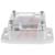 Bud Industries - PN-1320-CMB - PN Series 2.56x2.28x1.38In Gray/Clear Lid Polycarbonate,UL94HB Flanged Enclosure|70148151 | ChuangWei Electronics