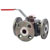 Dwyer Instruments - WE34-GHD00-T1 - 3-Way Flanged Stainless Steel Ball Valve  Flow Path A 1-1/2