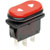 Marquardt Switches - 1838.3901 - QC6.3 Arrow Legend Red Non-Illum 125-250VAC 16A IP67 ON-OFF-ON SPDT Rckr Switch|70459129 | ChuangWei Electronics