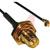 Amphenol RF - 336312-12-0100 - 100 mm IP67 RP to AMC Plug on 1.13mm cable SMA Bulkhead Jack|70275111 | ChuangWei Electronics