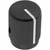 Kilo International - JD-50-4-5 - Black Matte Saw Cut Line Screw Shaft Sz0.25in Dia 0.5in Instrumentation Knob|70126020 | ChuangWei Electronics
