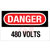 Panduit - PPS1014DV018 - 450 VOLTS DANGER Header Polyester Adhesive Sign|70386637 | ChuangWei Electronics
