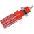 Abbatron / HH Smith - 1464-102 - Red Brass/Tin 8-32 Threaded Molded Polycarbonate Insulated Binding Post|70209811 | ChuangWei Electronics