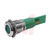 CML Innovative Technologies - 19380255M - BRIGHT CHROME 1/2 WAVE RECT. Pnl-Mnt; LED IND 16MM 12VAC/DCFLAT Green Indicator|70011652 | ChuangWei Electronics