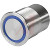 Schurter - 1241.3254 - Ring Illum./Grn/12VDC Plug Ntrl Alum. 42/60VAC/DC Swchg NO 22mm Piezo PB Switch|70160249 | ChuangWei Electronics