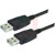 L-com Connectivity - CAUALAL-1M - USB A/A LATCHING BLK 1M CBL|70126775 | ChuangWei Electronics