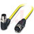 Phoenix Contact - 1406258 - 1.5 m Plug angled M12 to Socket straight M12 105C PVC 3-pos. shielded M12|70276718 | ChuangWei Electronics