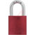 ABUS USA - 72/40 RED - KA Shackle .25D 1.06H .81W Red 1.5inW 2.91in H Aluminum Body Padlock|70566810 | ChuangWei Electronics