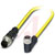 Phoenix Contact - 1406217 - 1.5 m Plug straight M12 to Socket angled M8 4-pos.105C PVC M12-M8|70276757 | ChuangWei Electronics