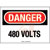 Panduit - PPS0710DV018 - 480 VOLTS DANGER Header Polyester Adhesive Sign|70387020 | ChuangWei Electronics