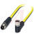 Phoenix Contact - 1406004 - 0.5 m to Socket angled M8 Plug straight M8 105C PVC 4-pos. shielded M8|70276974 | ChuangWei Electronics