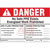 Panduit - PVS0507D2101Y - write-on area DANGER adhesive vinyl sign DANGER (Header) red and white 5x7