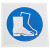 RS Pro - 8134485 - 100x100mm Vinyl Mandatory Foot Protection Sign with Pictogram Only|70656047 | ChuangWei Electronics