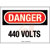 Panduit - PPS0710DV016 - 440 VOLTS DANGER Header Polyester Adhesive Sign|70387018 | ChuangWei Electronics