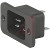 Schurter - 4798.9200 - Black 2 kV @ 50 Hz gt 10 Megohms @ 500 VDC 10 A 250 VAC Screw-On Inlet|70080833 | ChuangWei Electronics