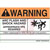 Panduit - PVS0305W2102Y - WARNING adhesive vinyl sign WARNING (Header) orange and black 3.5x5.00