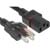 Volex Power Cords - 17041A 10 B1 - BLACK 16/3 SJT 2ft 5-15P C13|70115974 | ChuangWei Electronics