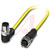 Phoenix Contact - 1406309 - 1.5 m Plug angled M12to Socket straight M12 3-pos.105degC PVC M12|70276668 | ChuangWei Electronics