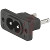 Schurter - 6160.0021 - 70C 250V 2.5A SolderLug Screw-OnPanelMount Pin Inlet-C8 StrBlade Electrical Conn|70281208 | ChuangWei Electronics