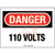 Panduit - PPS0710DV001 - 110 VOLTS DANGER Header Polyester Adhesive Sign|70387003 | ChuangWei Electronics