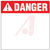 Panduit - C400X400YZ1 - 250 per roll DANGER red and white polyester safety label 4.00
