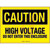 Panduit - PPS0710C143 - HIGH VOLTAGE DO NOT ENTER THIS ENCLOSURE CAUTION Header Polyester Adhesive Sign|70386974 | ChuangWei Electronics