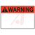 Panduit - C400X600A51 - 100 per roll WARNING orange and black polyester safety label 4.00