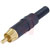 Neutrik - NYS373-0 - IEC Approved Black 4 to 9 mm Brass Brass (Housing) Plug Rean Phono Plug|70088259 | ChuangWei Electronics
