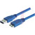 L-com Connectivity - CAU3AMICB-03M - 0.3m - Blue USB 3.0 Cable Type A - Micro B|70377833 | ChuangWei Electronics