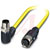 Phoenix Contact - 1406181 - 0.5 m Plug angled M12 to Socket straight M12 105C PVC 4-pos. shielded M12|70276793 | ChuangWei Electronics