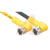 TURCK - PKW 4M-0.3-PSW 4M - U2517-44 Yellow PVC 0.3m 4 Wire M8 Female R/A to Male Straight Cordset|70279185 | ChuangWei Electronics