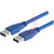 L-com Connectivity - CAU3AA-03M - 0.3m - Blue USB 3.0 Cable Type A - A|70377827 | ChuangWei Electronics
