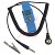 SCS - ECWS61M-1 - 1 megohm 4 mm Snap 6 ft. Blue Nylon Adjustable Fabric Wrist Strap|70112790 | ChuangWei Electronics