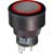 NKK Switches - YB215CWCKW01-5C-JS - BR RED/METALLIC SILVER CAP ON-(ON) SPDT ILLUMINATED PUSHBUTTON SWITCH|70192500 | ChuangWei Electronics
