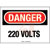 Panduit - PPS0710DV009 - 220 VOLTS DANGER Header Polyester Adhesive Sign|70387011 | ChuangWei Electronics