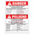 Panduit - PVS0705D2105Y-S - adhesive vinyl sign DANGER (Header) red and white 7.00