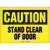 Panduit - PPS0710C99 - Stand Clear of Door CAUTION Header Polyester Adhesive Sign|70386981 | ChuangWei Electronics