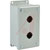 Hoffman - E2PBG - 2x22.5mm Hole NEMA13 5.75x3.25x2.75In Gray Steel Panel Mnt Push Button Enclosure|70067016 | ChuangWei Electronics