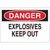 Brady - 43236 - EXPLOSIVES KEEP OUT Danger Header Aluminm Sign|70392550 | ChuangWei Electronics