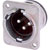 Neutrik - NC3MDM3-H - M3 mounting holes nickel/silver PCBH male 3 pin DM3 series Receptacle|70548946 | ChuangWei Electronics