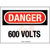 Panduit - PPS0710DV019 - 600 VOLTS DANGER Header Polyester Adhesive Sign|70387021 | ChuangWei Electronics