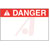 Panduit - C200X400YZ1 - 250/roll DANGER (Header) red and white polyester safety label 2.00