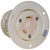 Hubbell Wiring Device-Kellems - HBL2626 - Steel-Nickel Plated White L6-30R 250 VAC 30 A Receptacle, Twist-Lock|70116437 | ChuangWei Electronics