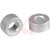 RAF - 1122-4-AL-7 - #4 clear hole 1/4 in OD 1/8 inch length aluminum iridite clear round Spacer|70313929 | ChuangWei Electronics