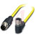 Phoenix Contact - 1406176 - 0.5 m Plug straight M12 to Socket angled M12 105C PVC 4-pos. shielded M12|70276798 | ChuangWei Electronics