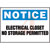 Panduit - PPS0710N203 - ELECTRICAL CLOSET NO STORAGE PERMITTED Notice Header Polyester Adhesive Sign|70386620 | ChuangWei Electronics